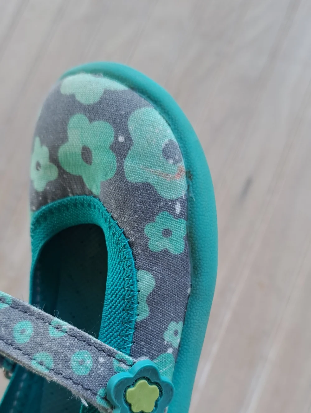 Chooze Jump Blossom Mary Jane Flats Toddler Girl Print Teal Floral Comfort Shoes
